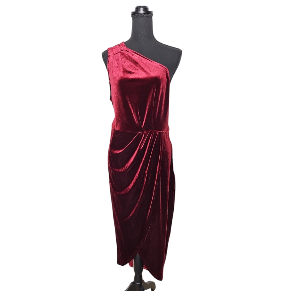 WOMEN'S VELVET WRAP DRESS